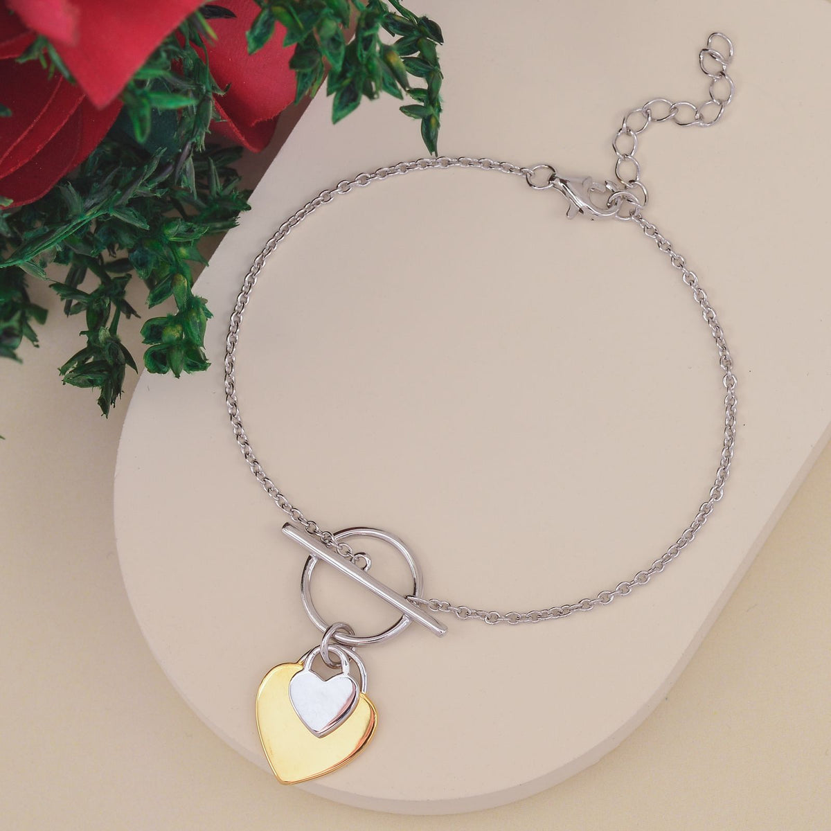 Engraved Heart Tag Bracelet