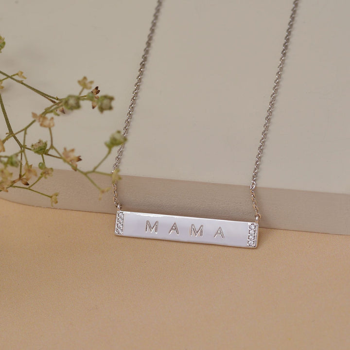 Engraved Bar Necklace