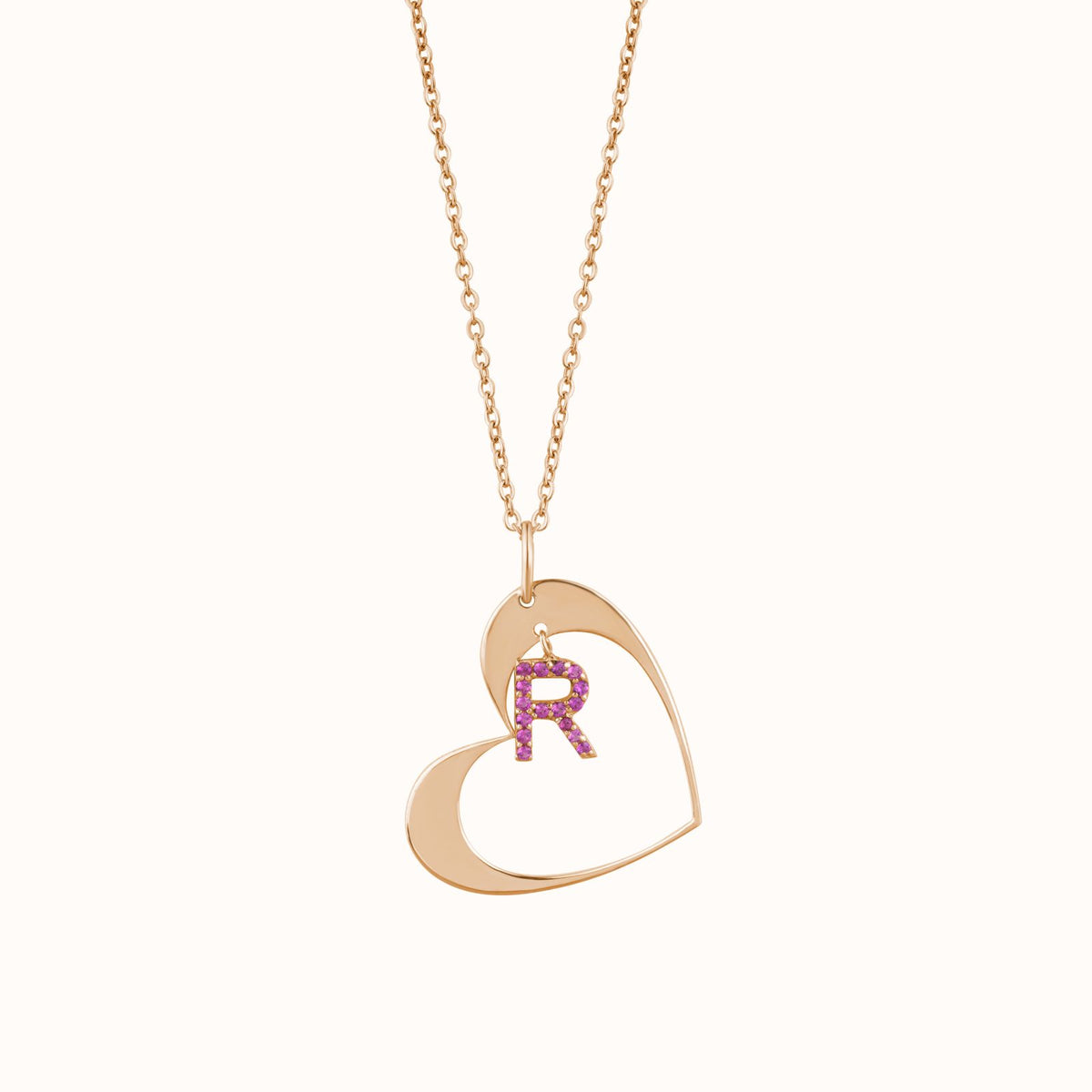Initial Heart Pendant