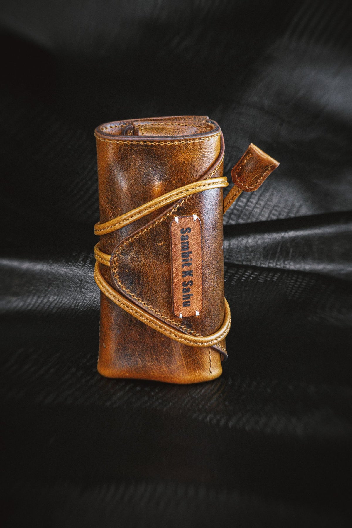 Personalised Leather Watch Roll