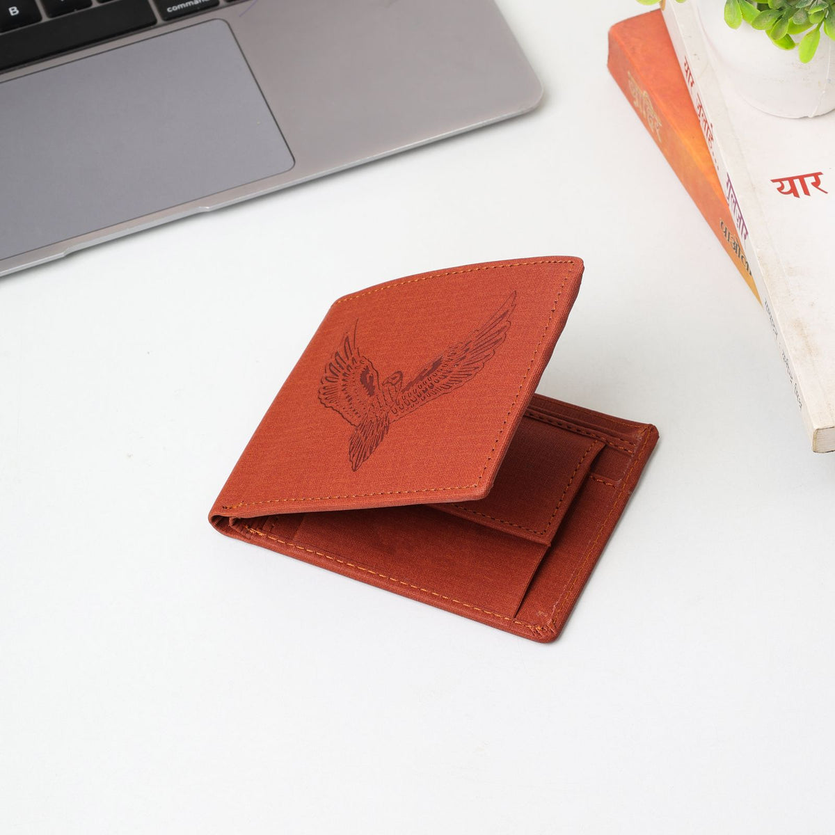 Engraved Leather Wallet – eagle design