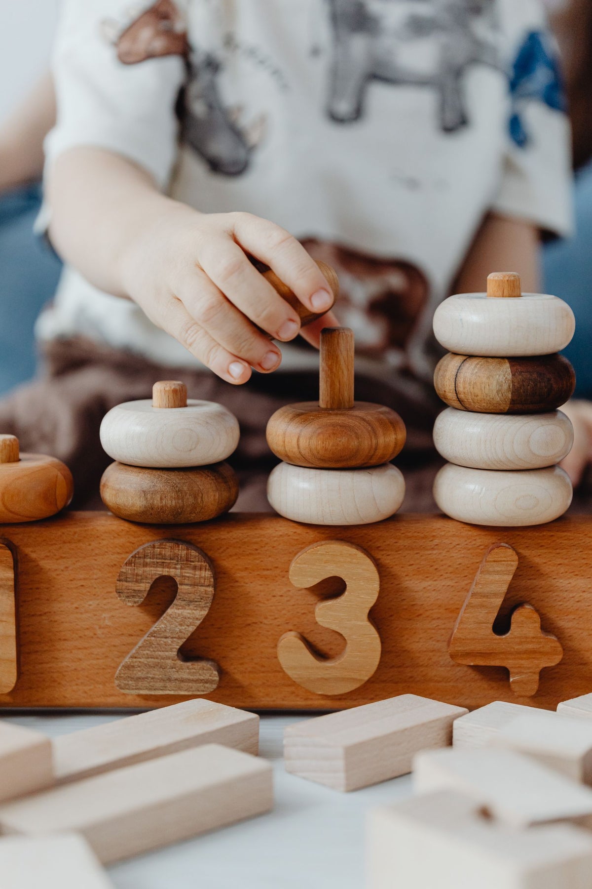 Wooden Name & Number Stacker